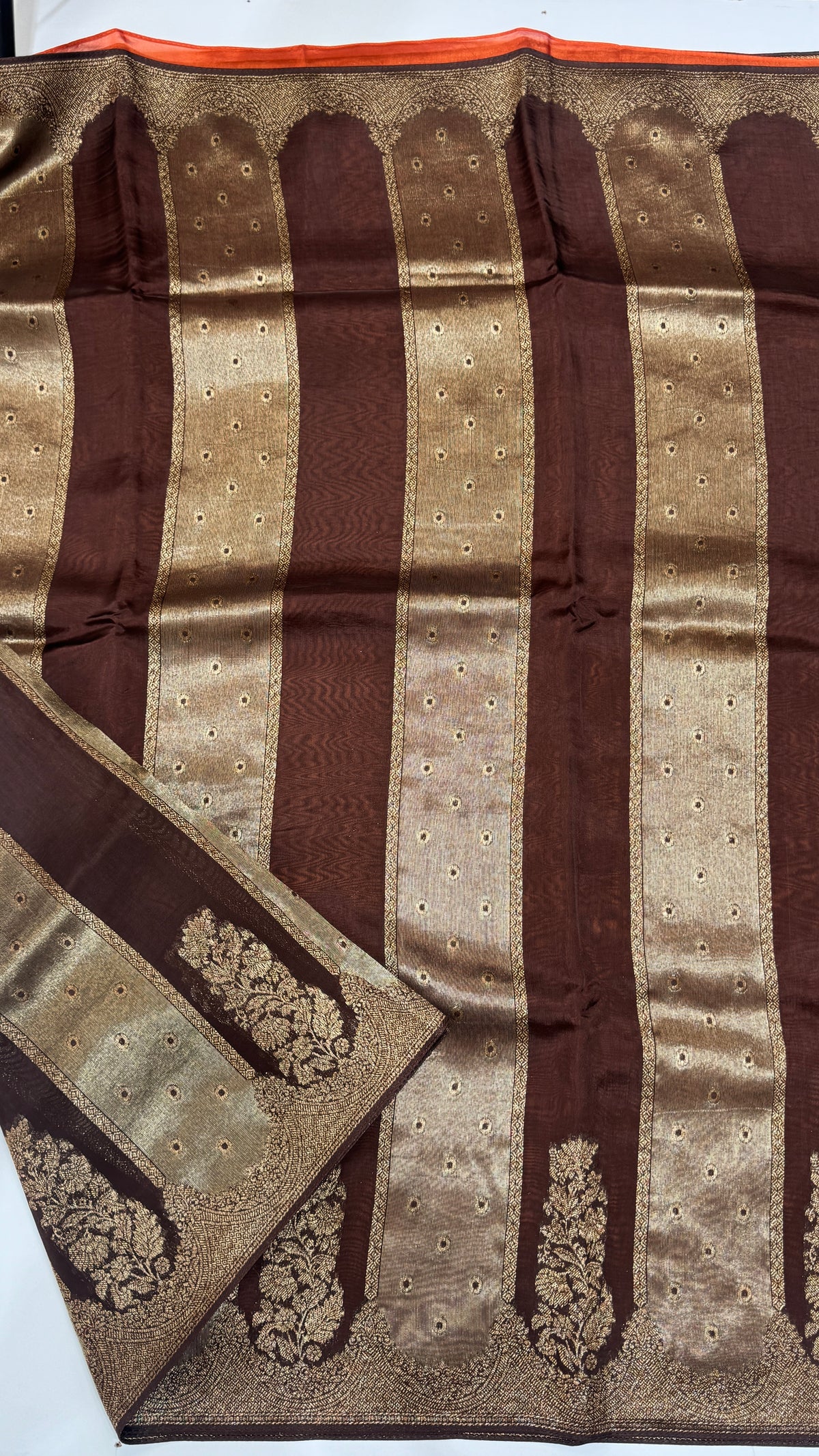 Panel Work Tussar Georgette Saree