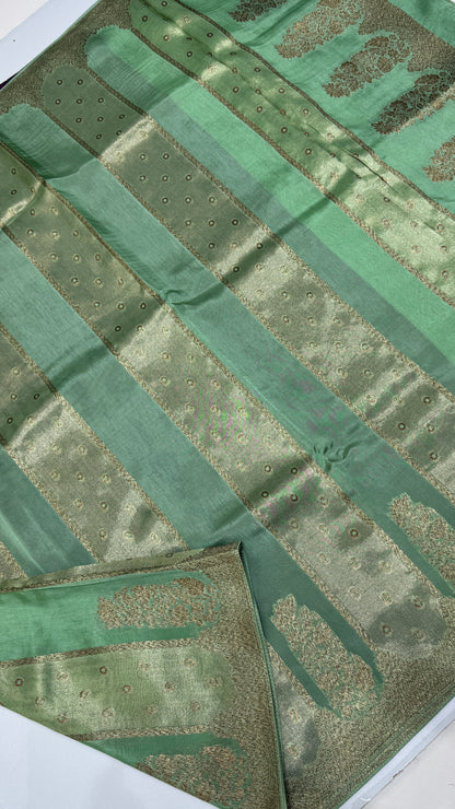 Panel Work Tussar Georgette Saree