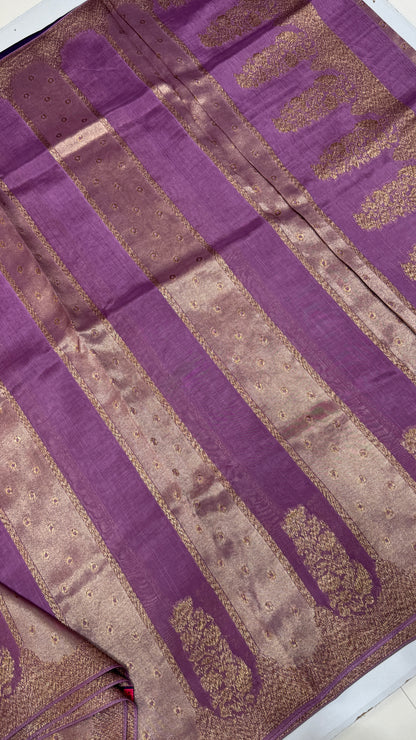Panel Work Tussar Georgette Saree