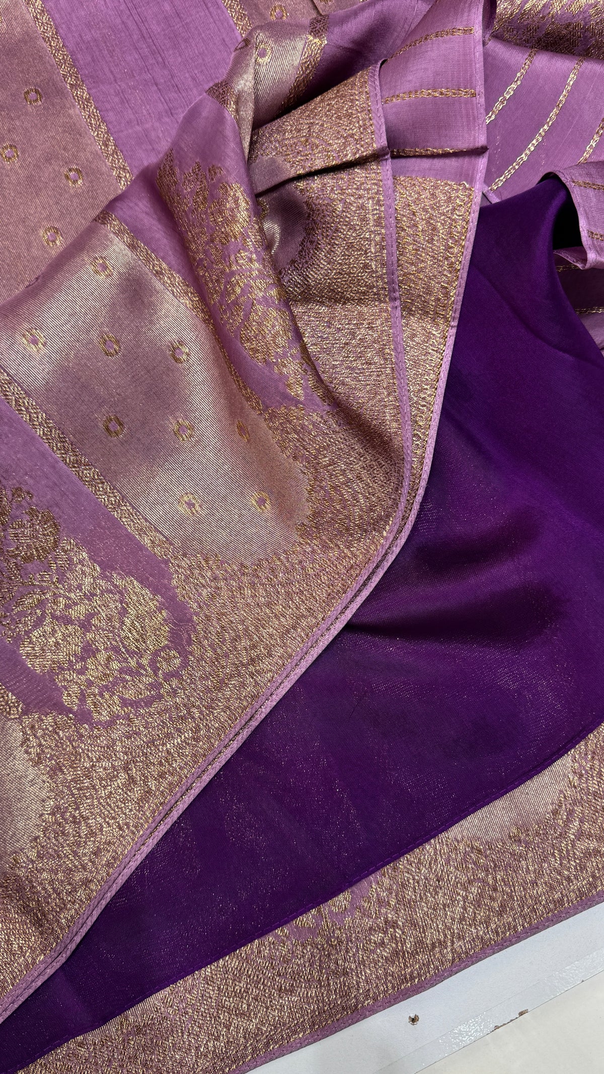 Panel Work Tussar Georgette Saree