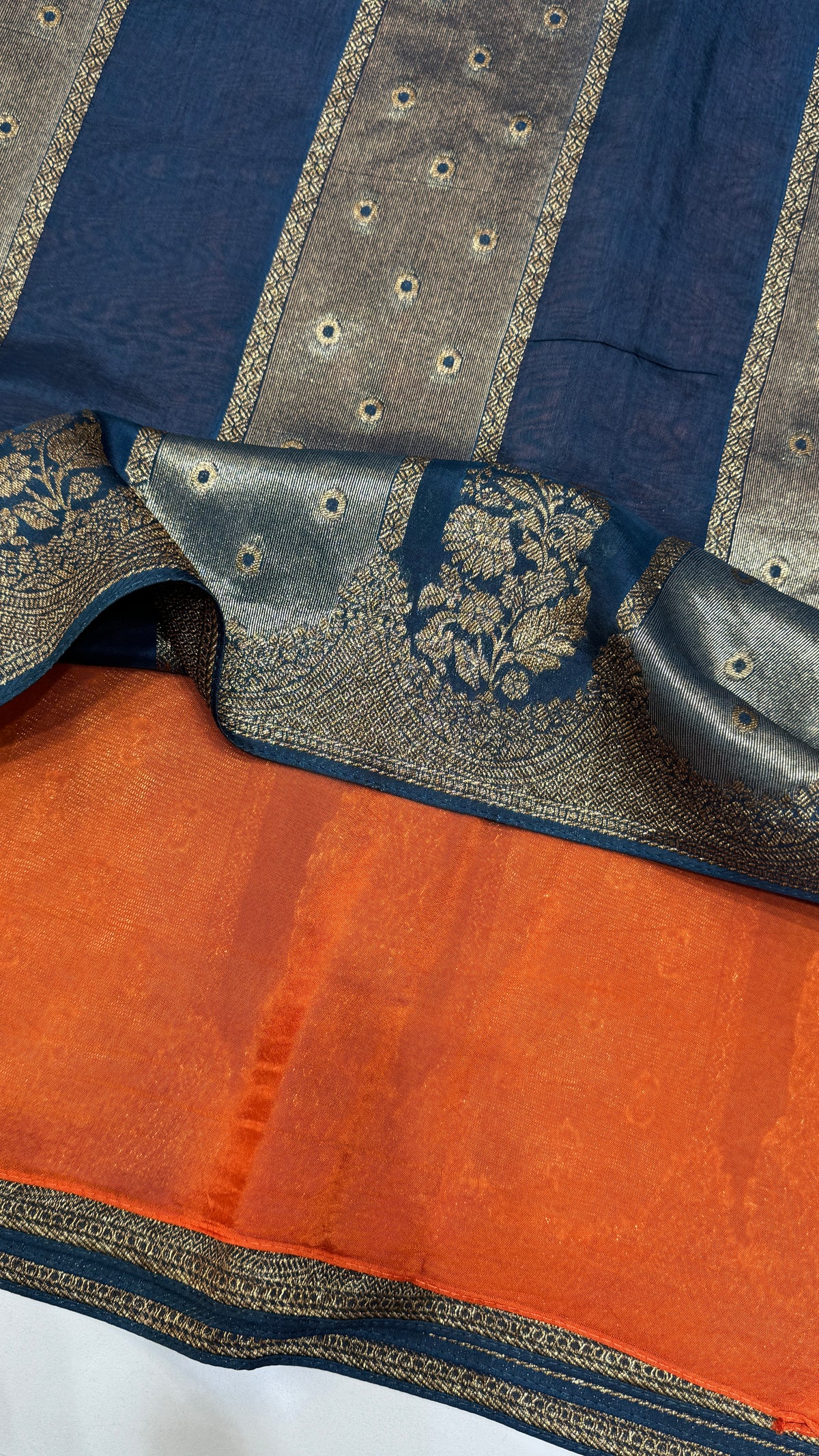 Panel Work Tussar Georgette Saree