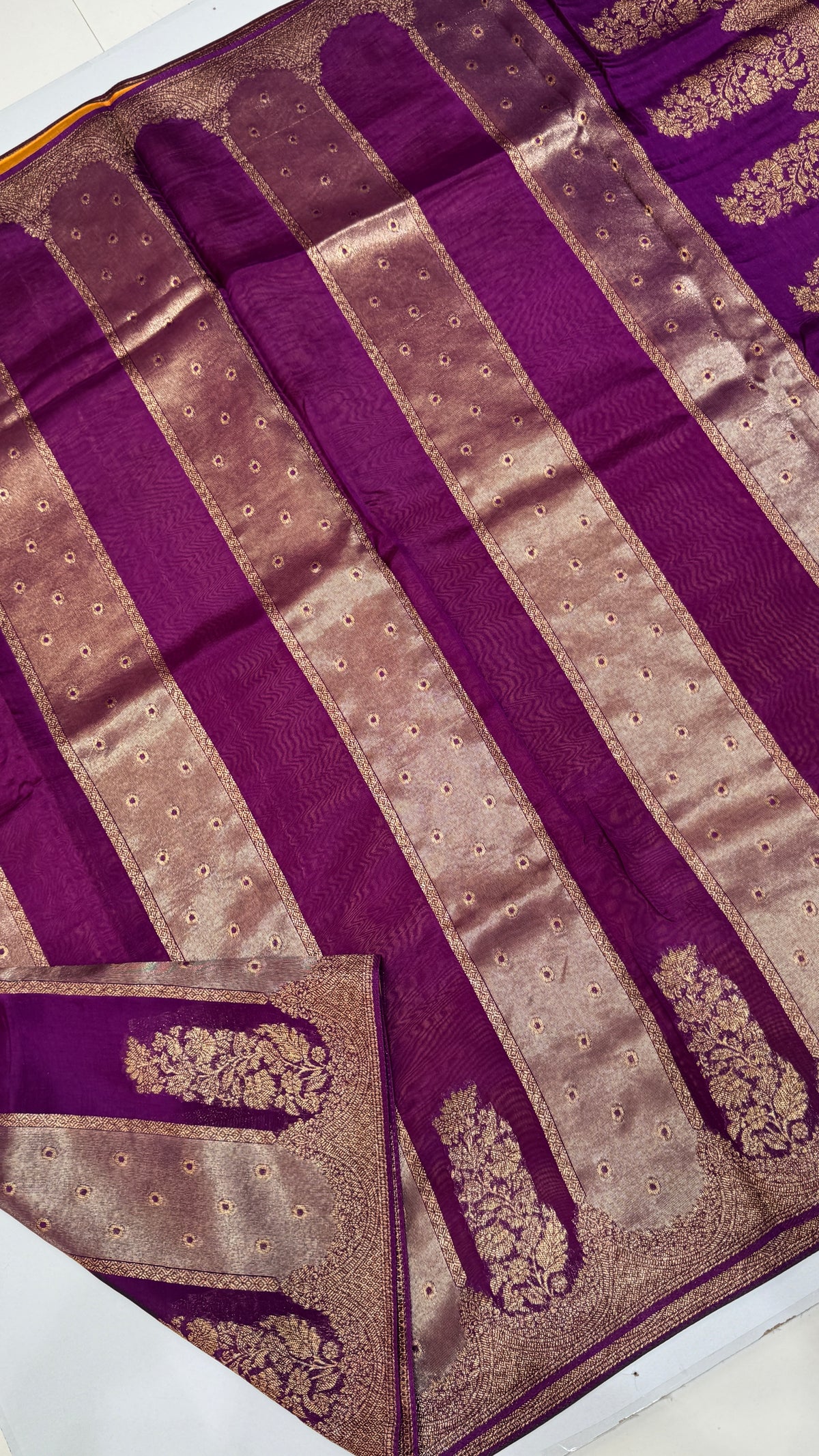 Panel Work Tussar Georgette Saree