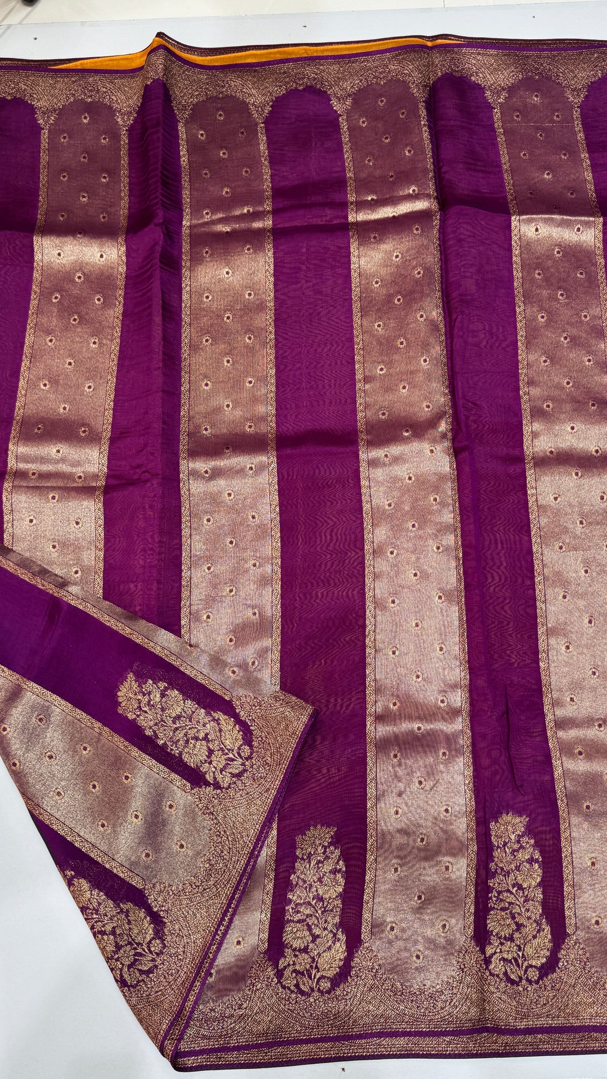 Panel Work Tussar Georgette Saree