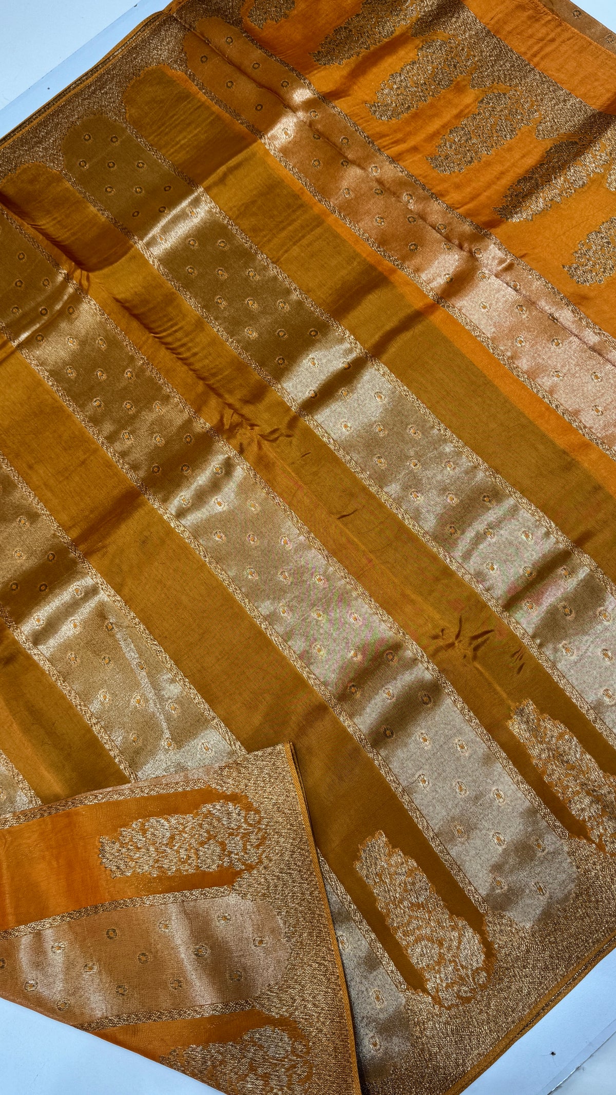 Panel Work Tussar Georgette Saree