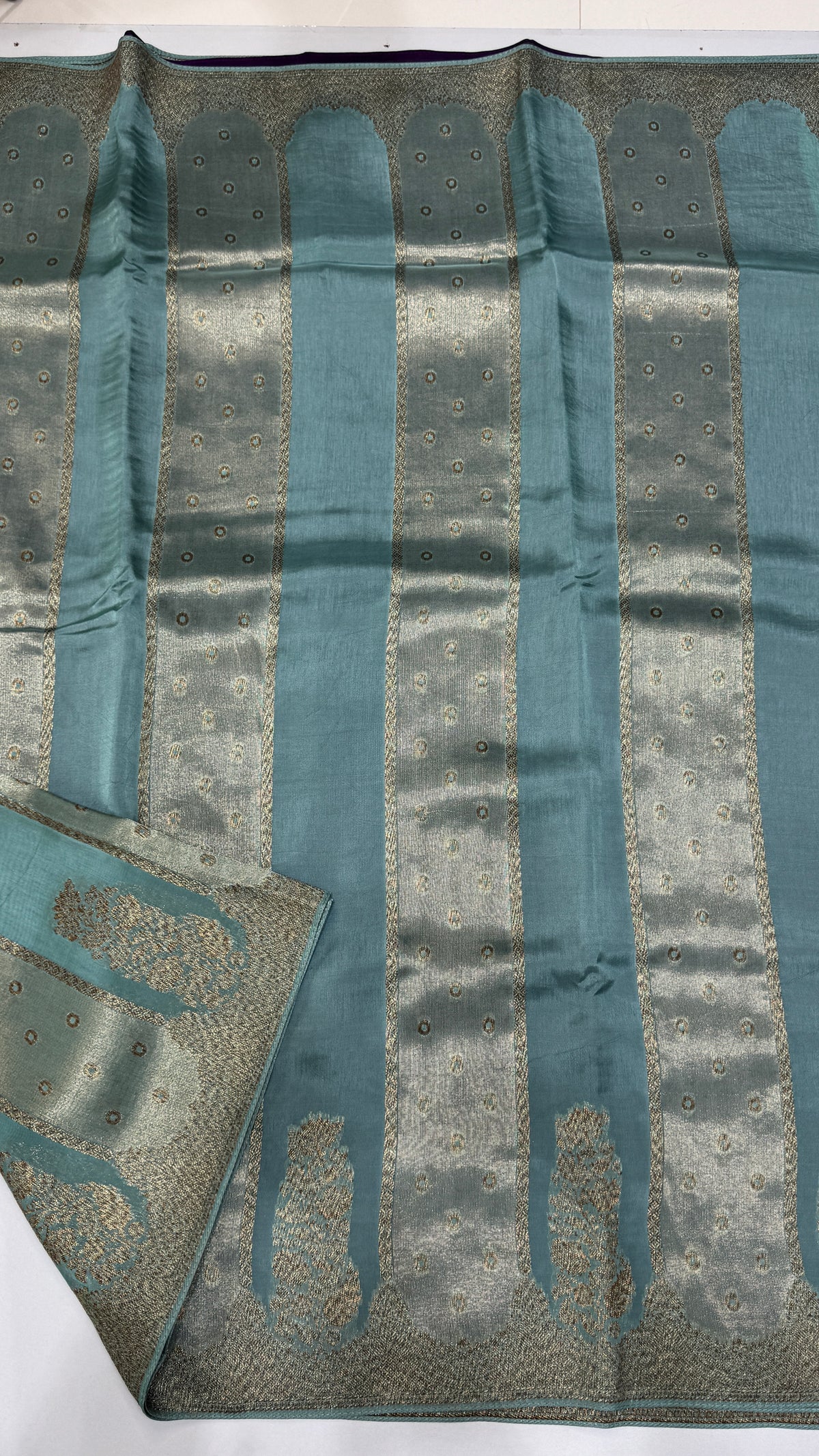 Panel Work Tussar Georgette Saree