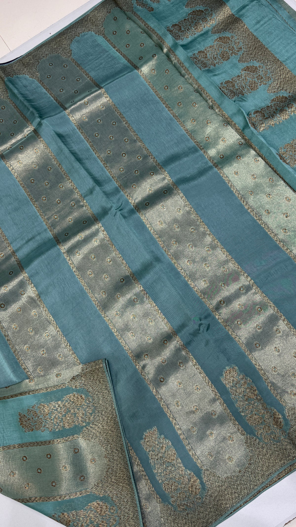 Panel Work Tussar Georgette Saree