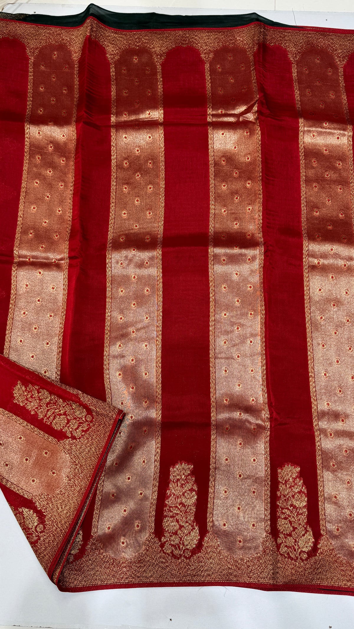 Panel Work Tussar Georgette Saree