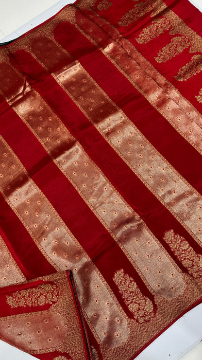 Panel Work Tussar Georgette Saree