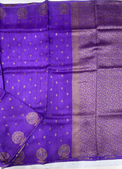 Tussar Georgette Saree with Motifs Embellished Border