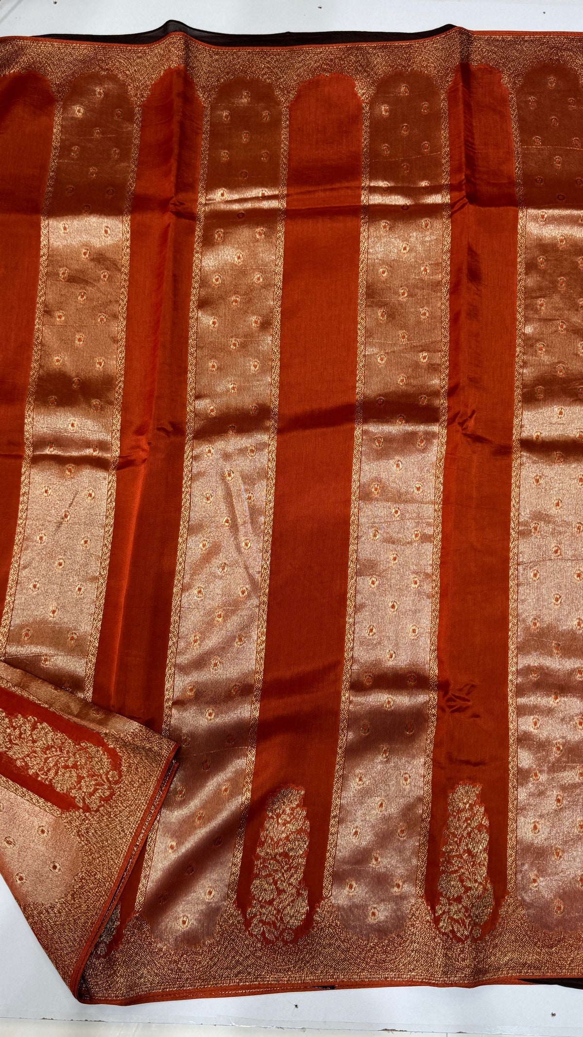 Panel Work Tussar Georgette Saree