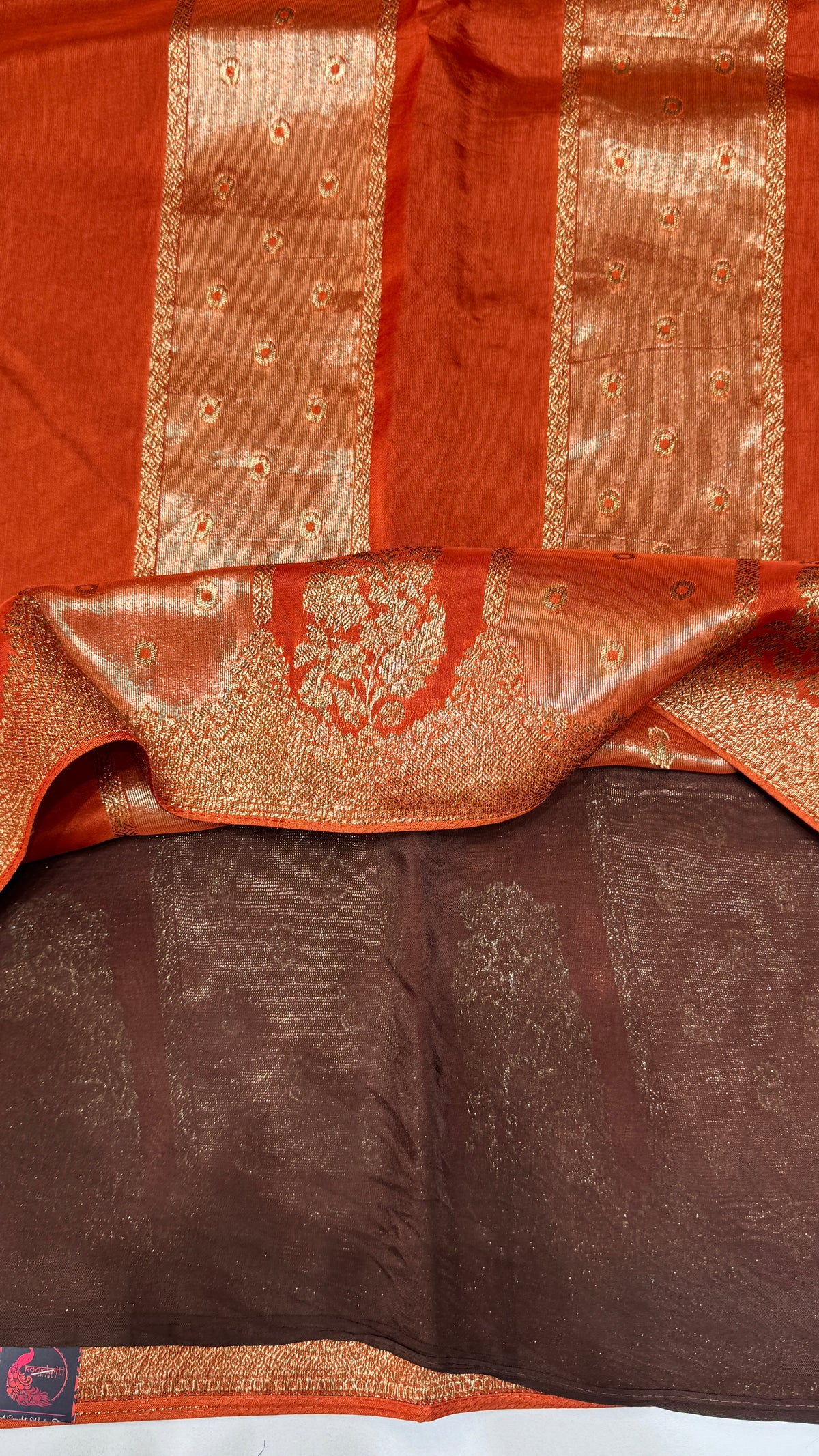 Panel Work Tussar Georgette Saree