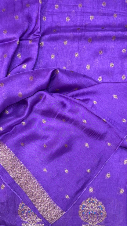 Tussar Georgette Saree with Motifs Embellished Border