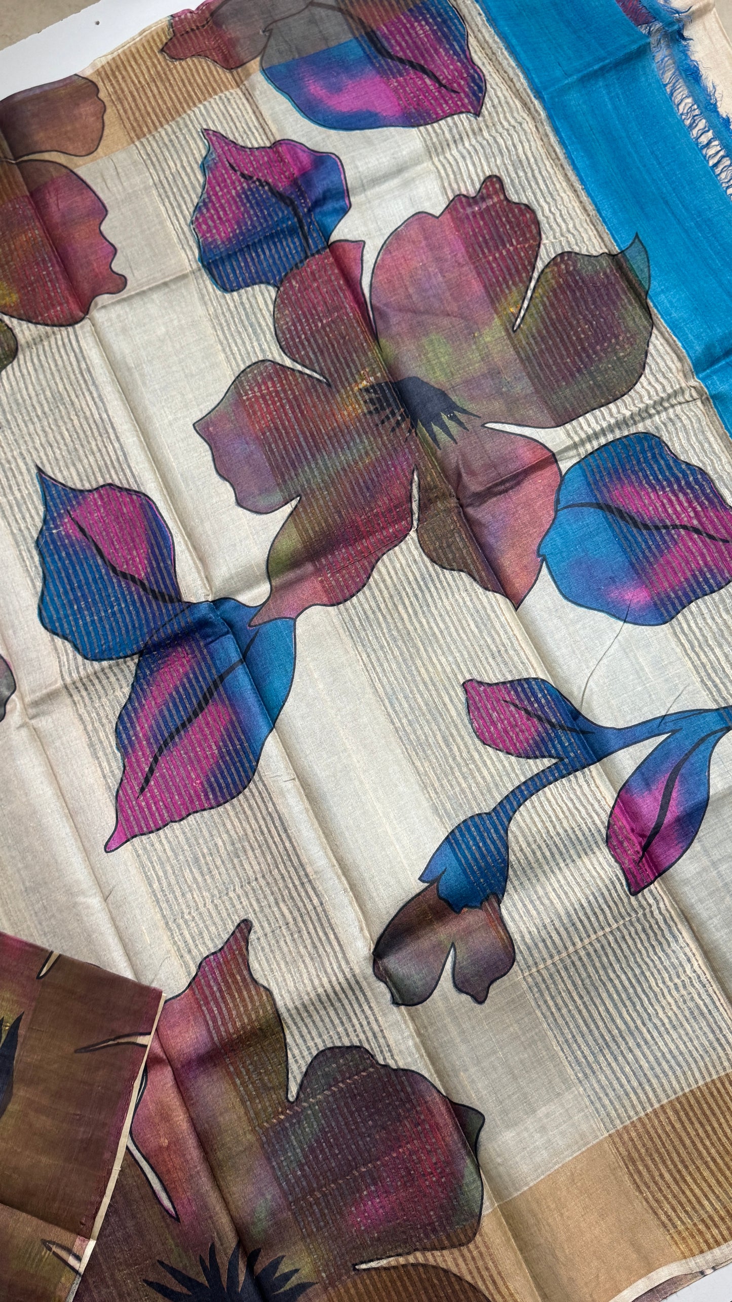 Handloom Pure Tussar Silk Saree