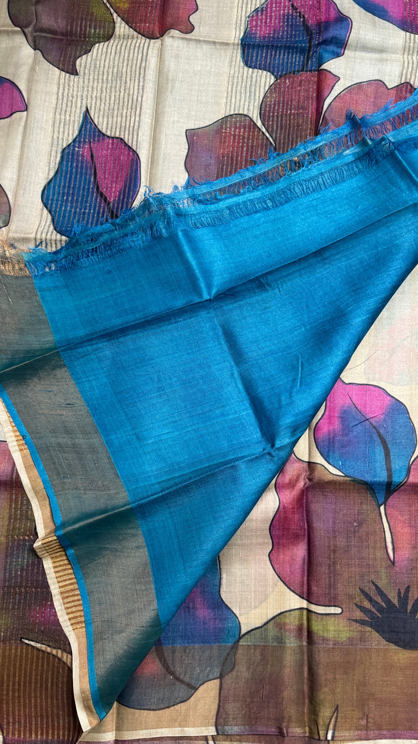 Handloom Pure Tussar Silk Saree