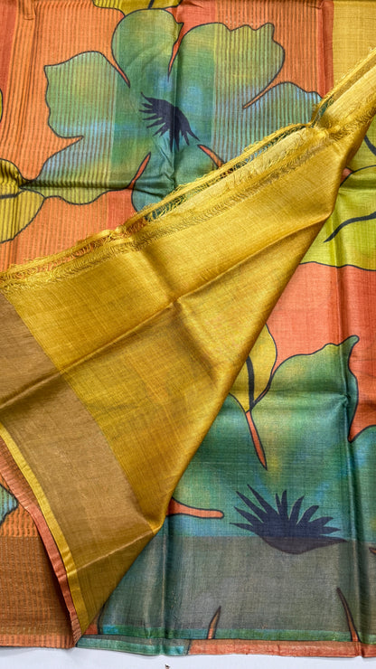 Handloom Pure Tussar Silk Saree