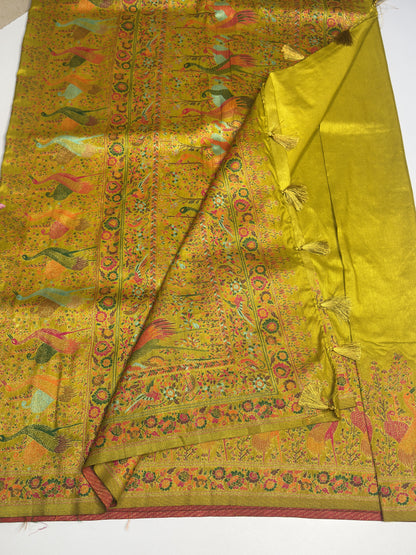 Semi Pashmina Silk Saree