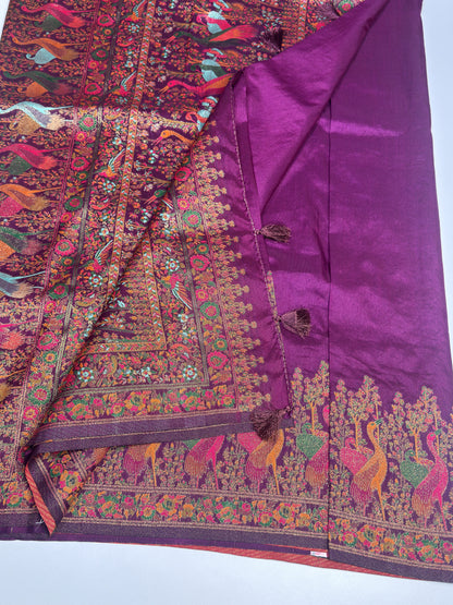 Semi Pashmina Silk Saree