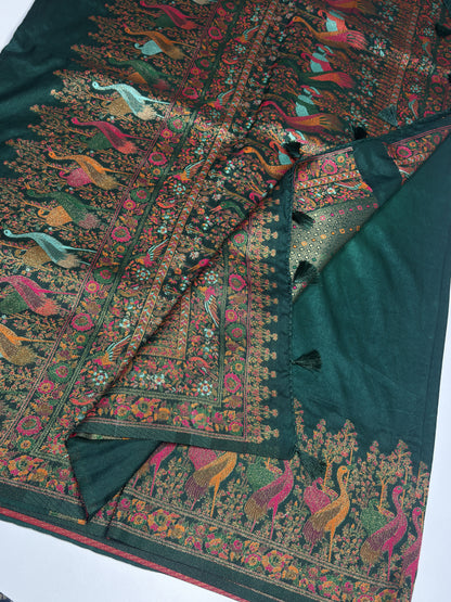 Semi Pashmina Silk Saree