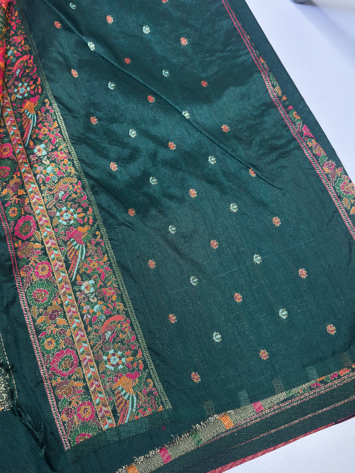 Semi Pashmina Silk Saree