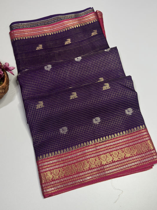 Semi Munga Crepe Saree