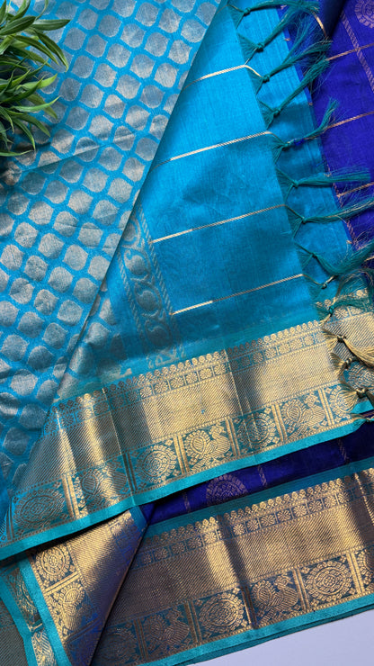 Mayil & Chakram Butta Pure Silk Cotton Saree