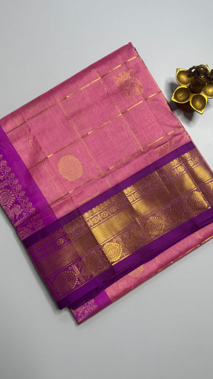 Mayil & Chakram Butta Pure Silk Cotton Saree