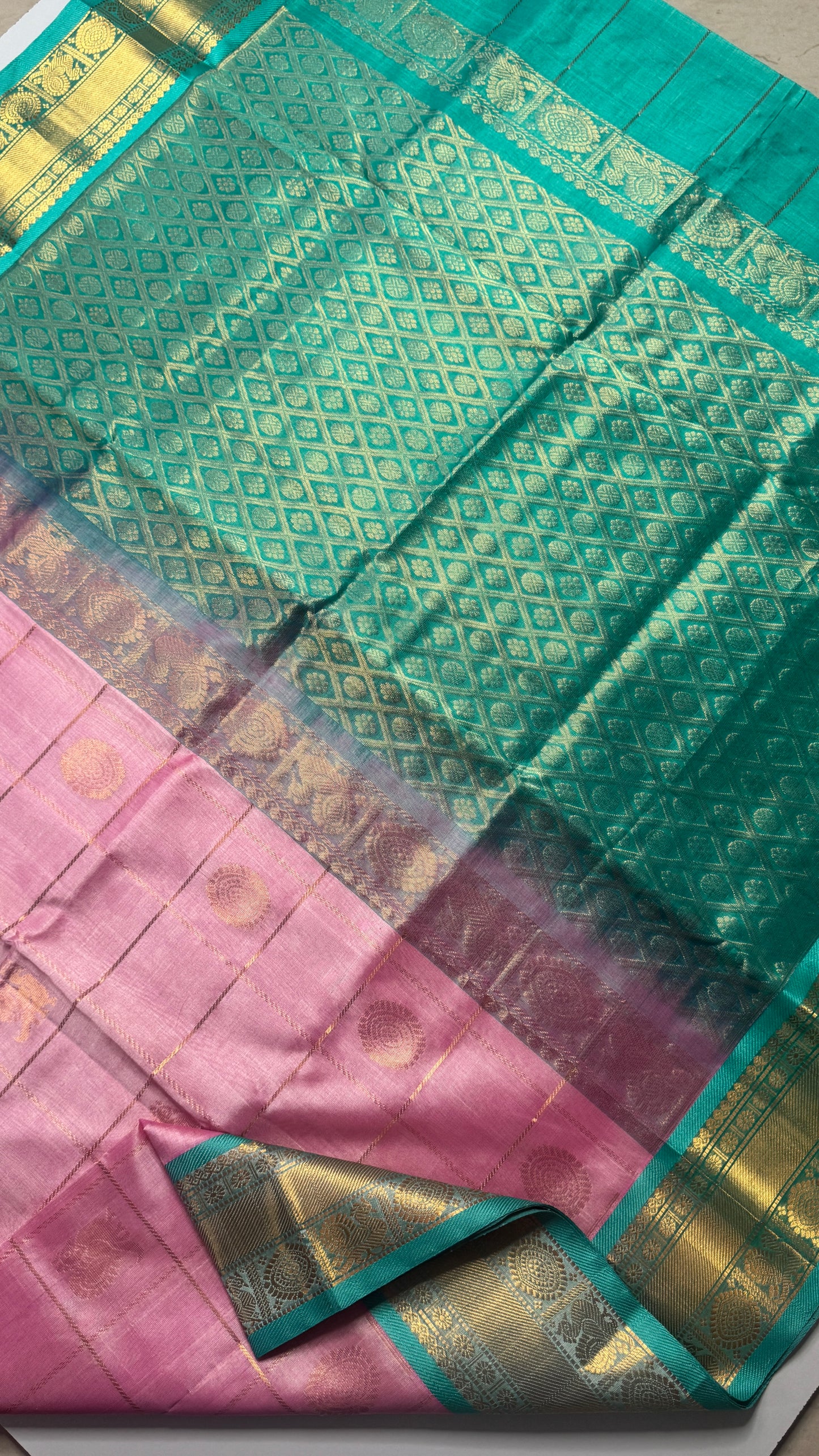 Mayil & Chakram Butta Pure Silk Cotton Saree