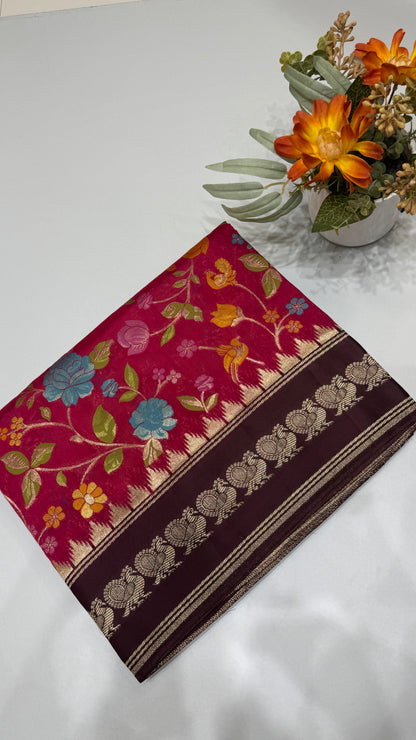 Banaras Crepe Georgette Saree