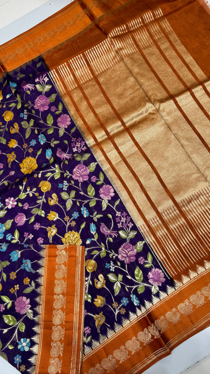 Banaras Crepe Georgette Saree