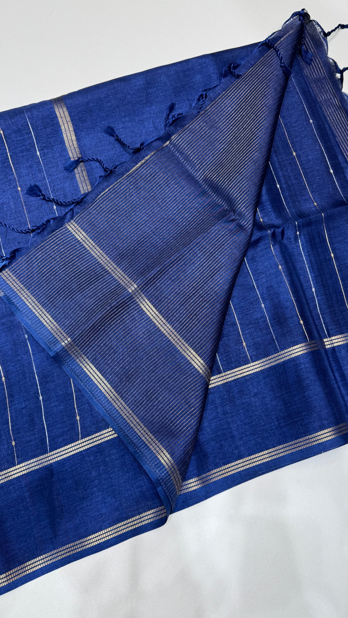 Semi Tussar Saree with Kalamkari Blouse
