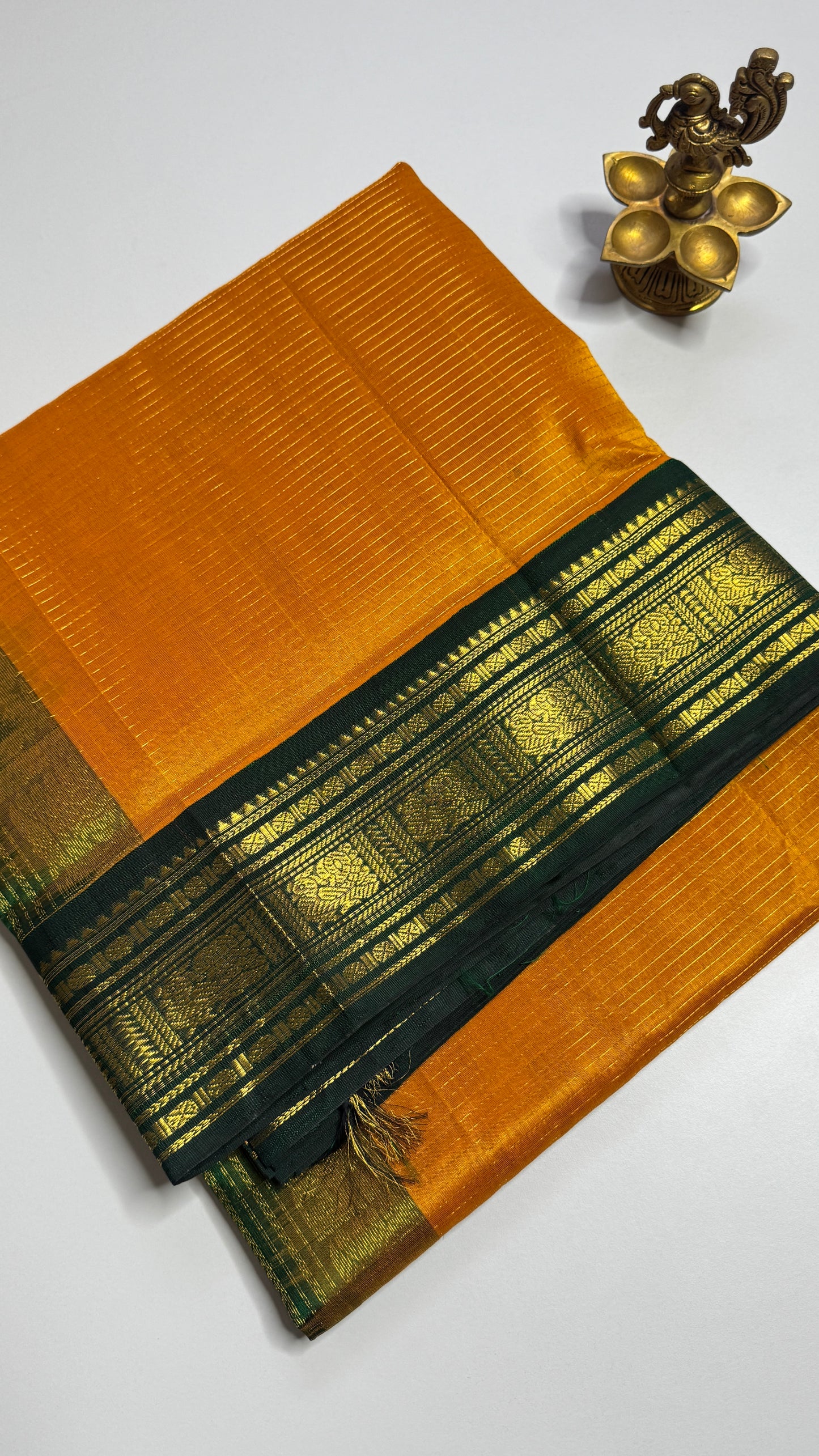 Vairoosi Pure Silk Cotton Saree with Korvai Border