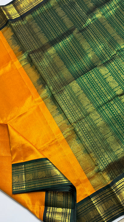 Vairoosi Pure Silk Cotton Saree with Korvai Border