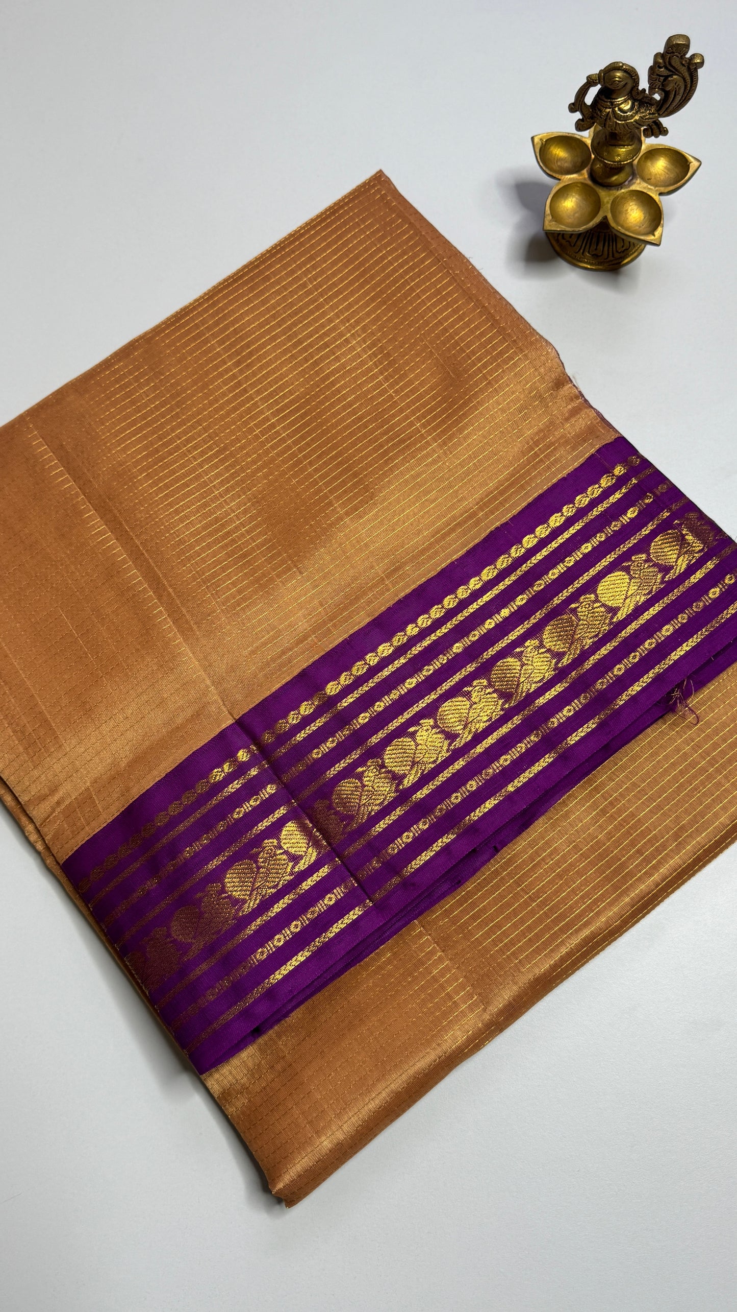 Vairoosi Pure Silk Cotton Saree with Korvai Border
