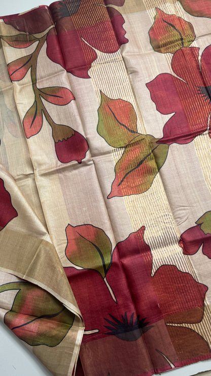 Handloom Pure Tussar Silk Saree