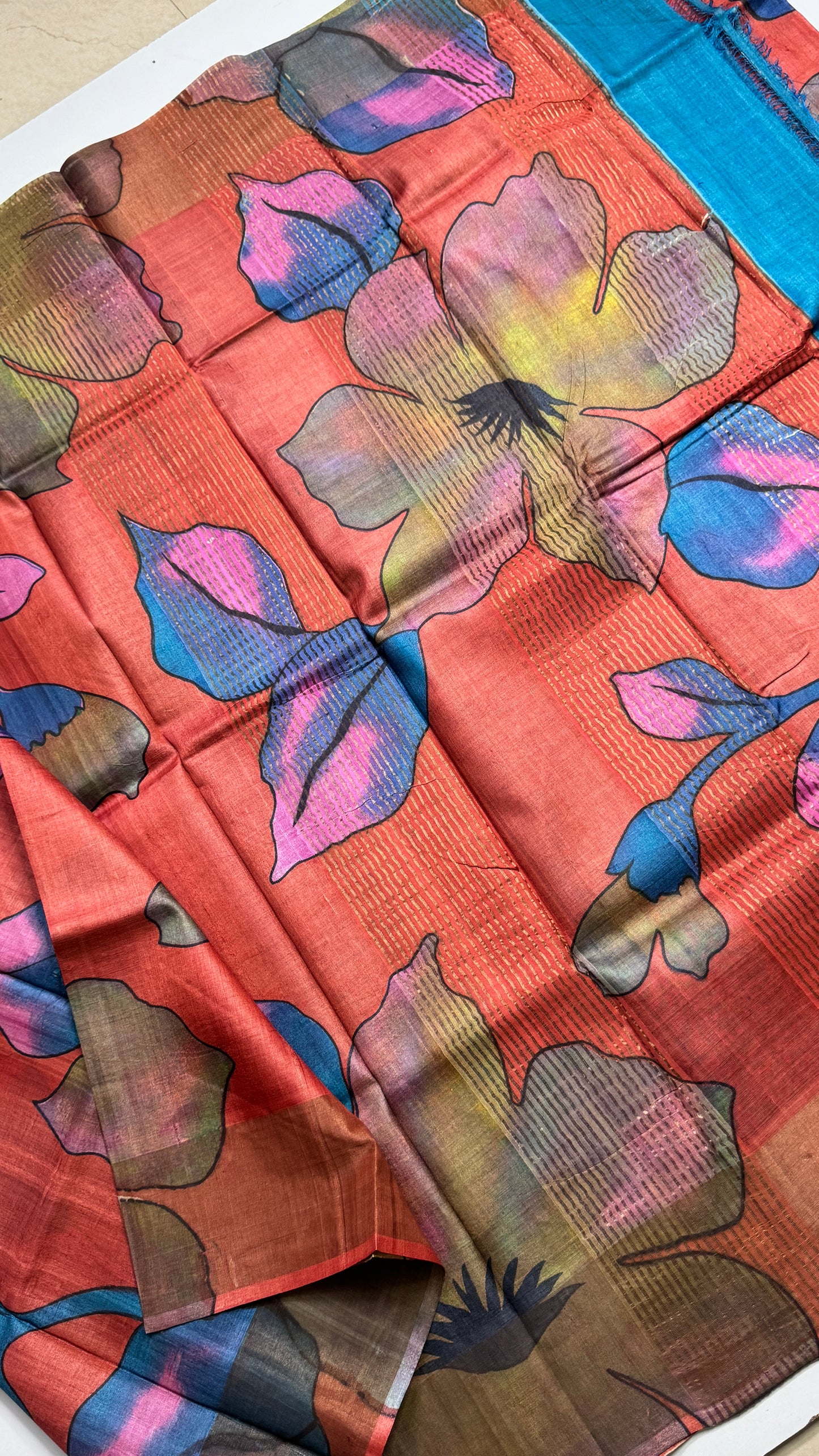 Handloom Pure Tussar Silk Saree