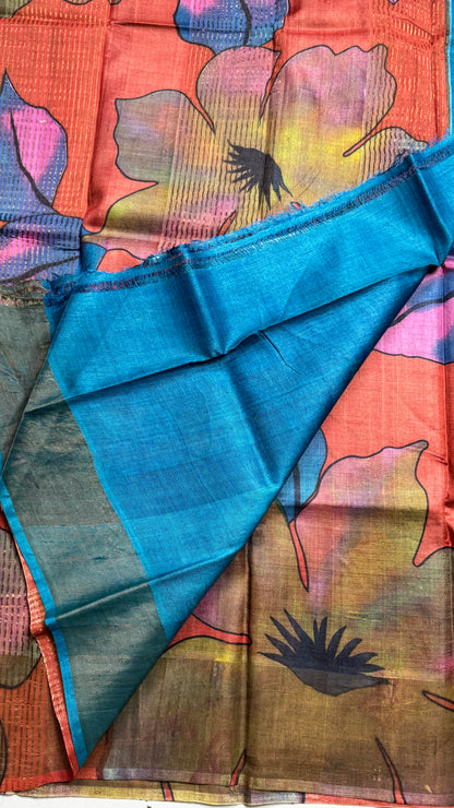Handloom Pure Tussar Silk Saree
