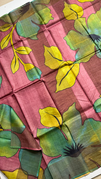 Handloom Pure Tussar Silk Saree