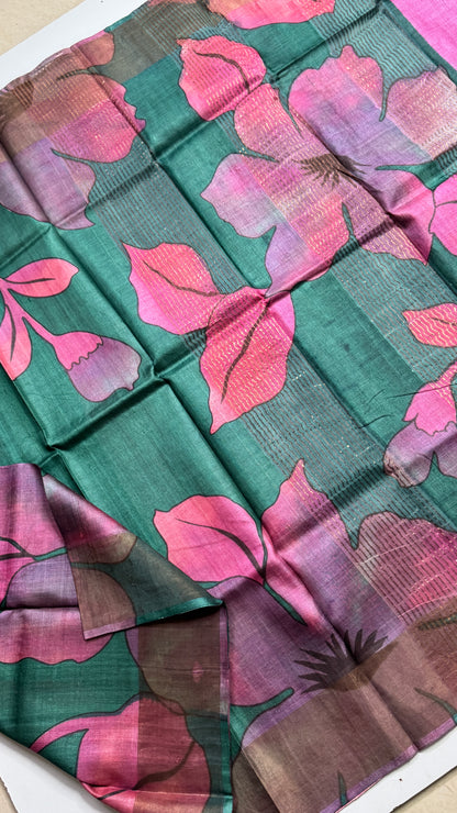 Handloom Pure Tussar Silk Saree