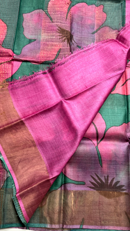 Handloom Pure Tussar Silk Saree