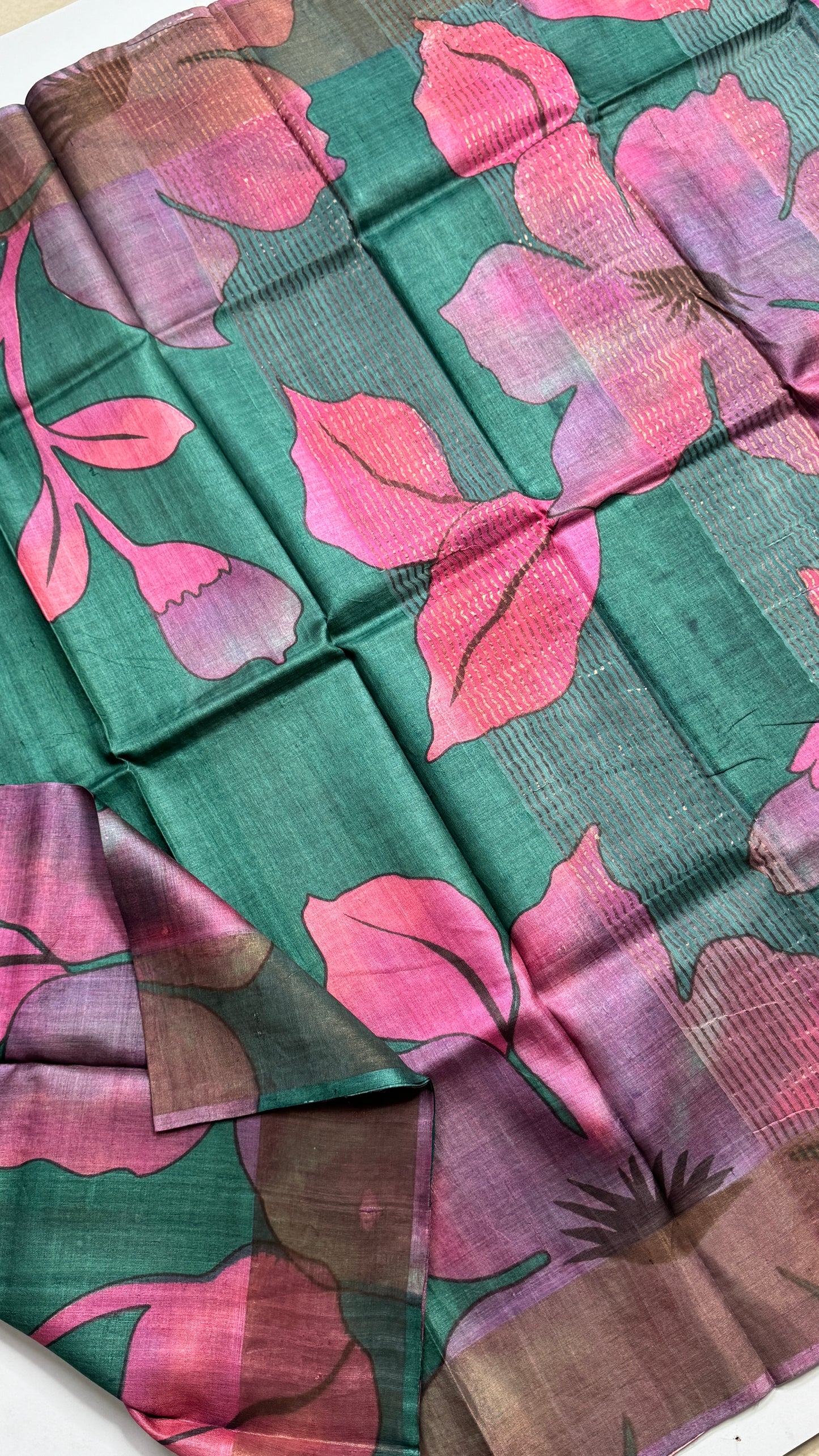 Handloom Pure Tussar Silk Saree