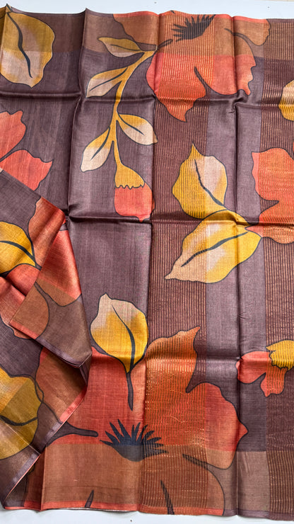 Handloom Pure Tussar Silk Saree