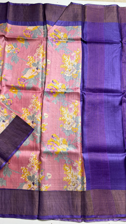 Handloom Pure Tussar Silk Saree