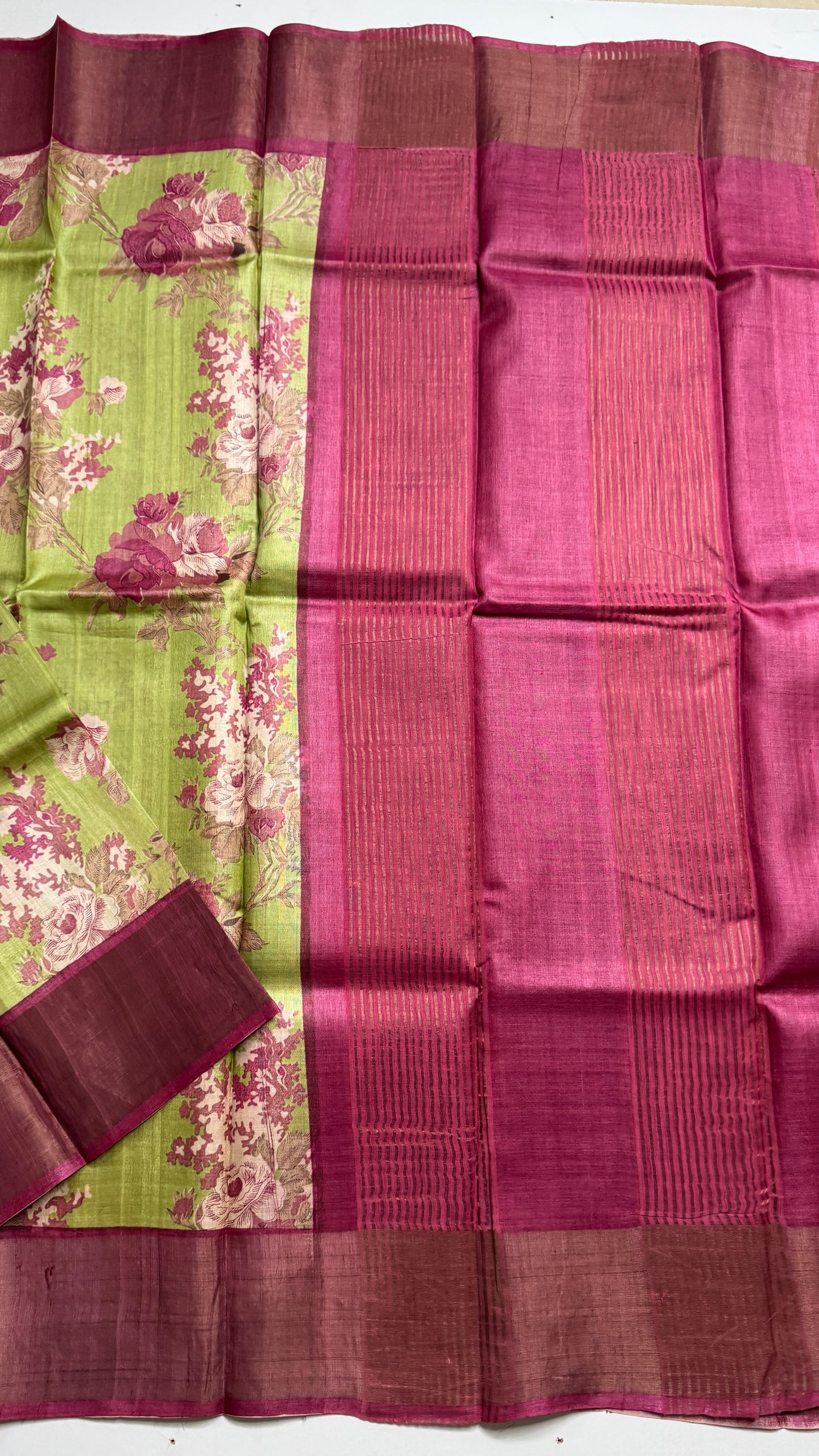 Handloom Pure Tussar Silk Saree