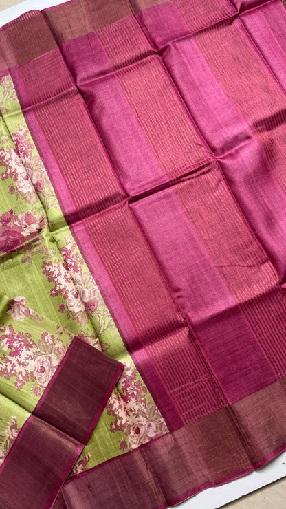 Handloom Pure Tussar Silk Saree