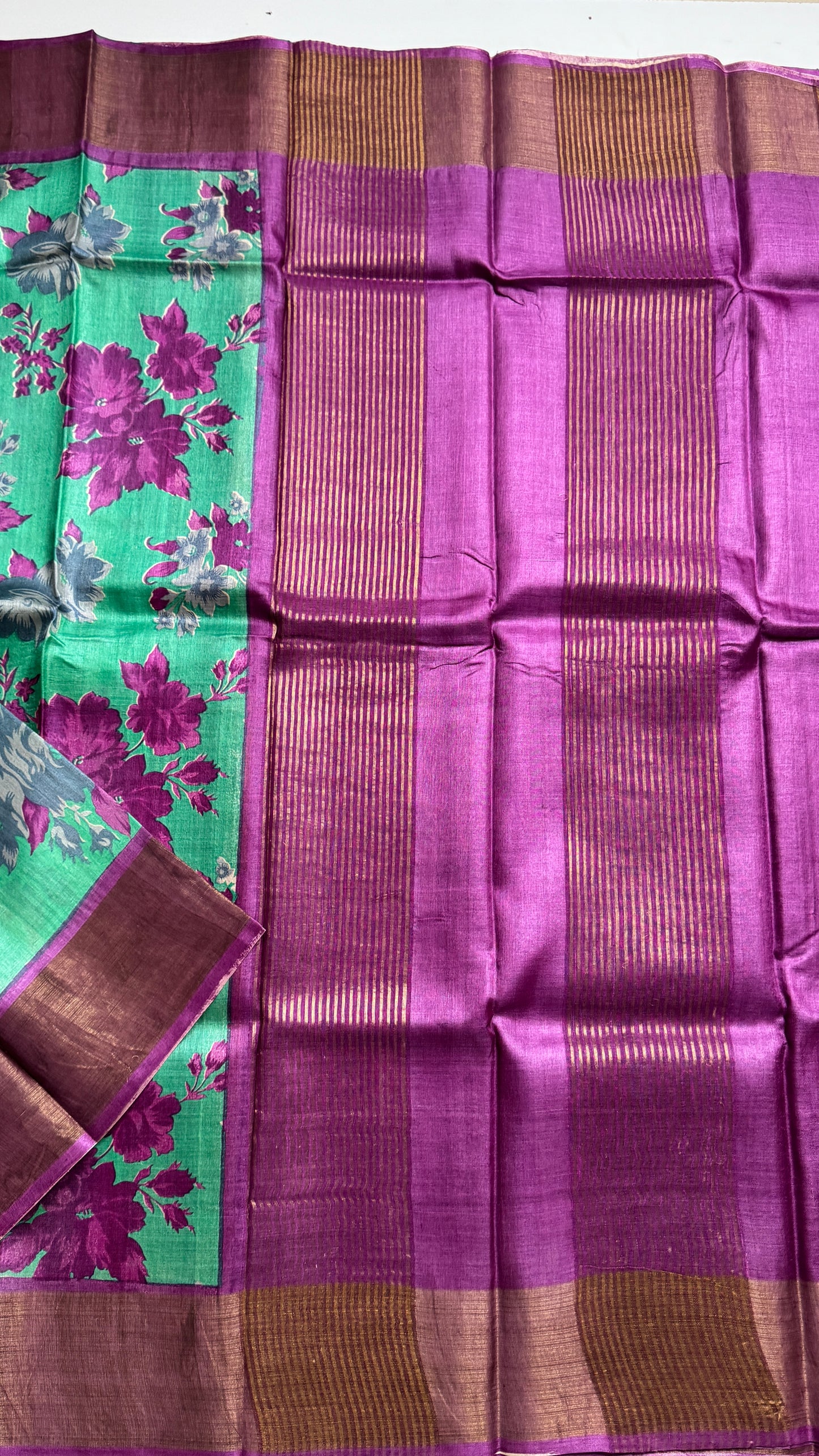 Handloom Pure Tussar Silk Saree