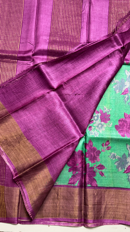 Handloom Pure Tussar Silk Saree
