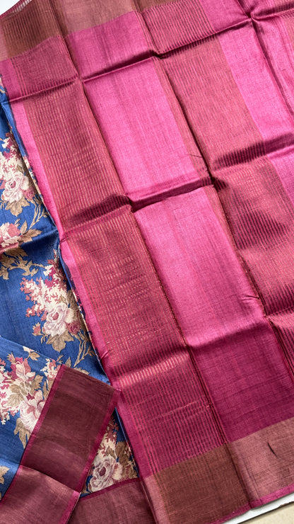 Handloom Pure Tussar Silk Saree