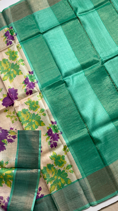 Handloom Pure Tussar Silk Saree