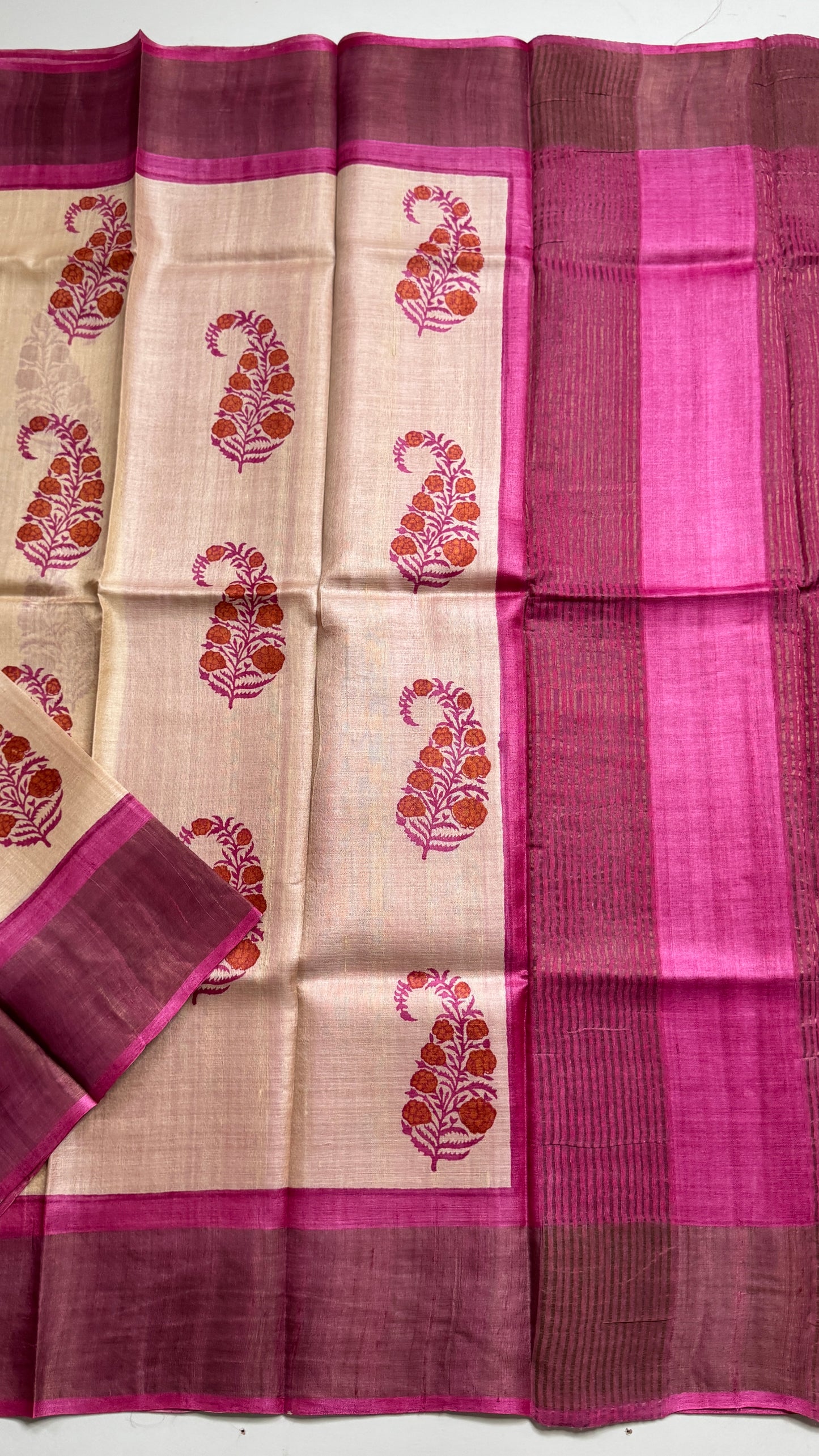Handloom Pure Tussar Silk Saree