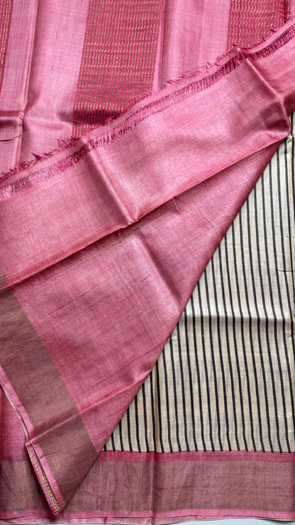 Handloom Pure Tussar Silk Saree